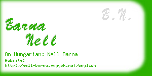 barna nell business card